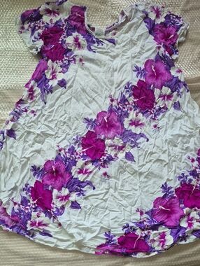 The Thai Botique Dress with Purple & Magenta Floral Print